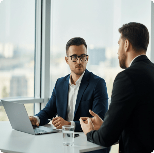 image of a tech consultant at work